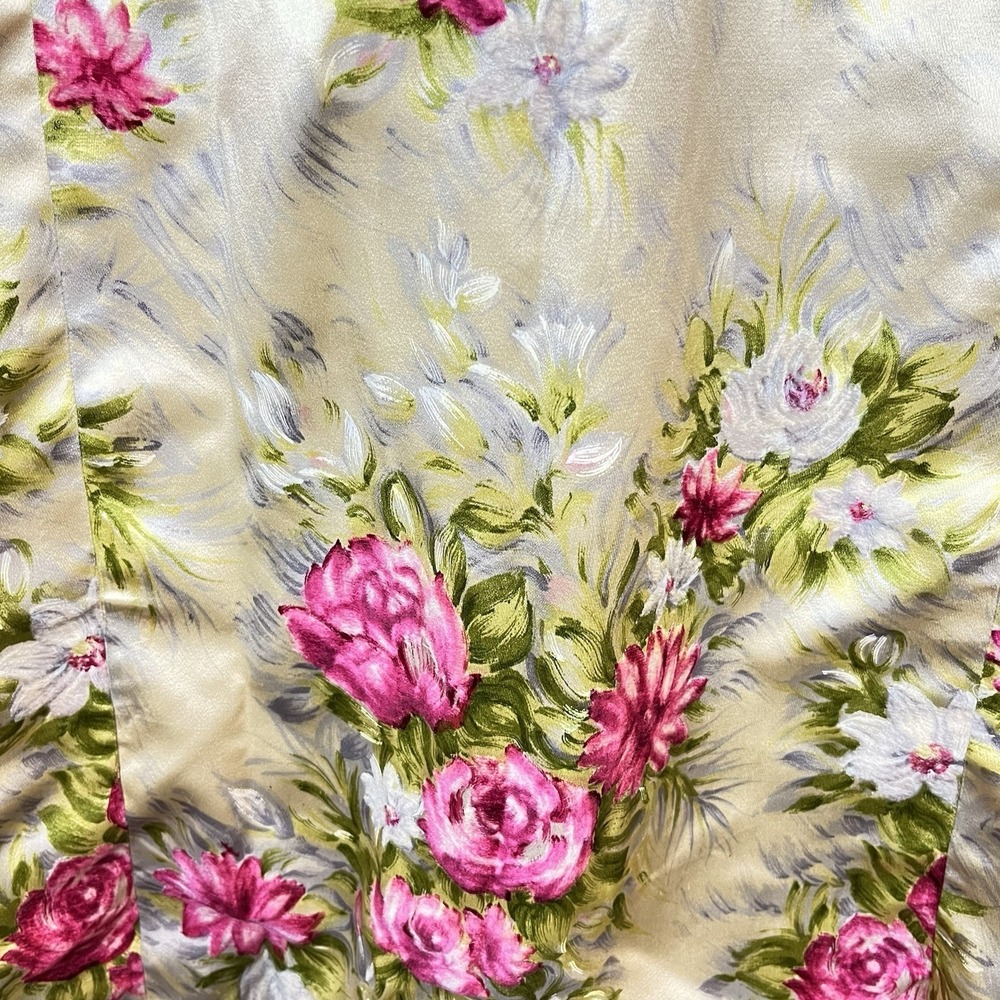 VTG Bergdorf Goodman Miss Bergdorf Floral Midi Skirt Romantic Cottagecore Rare - Picture 2 of 12